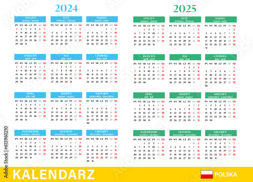 Kalendarz skrócony roczny 2025