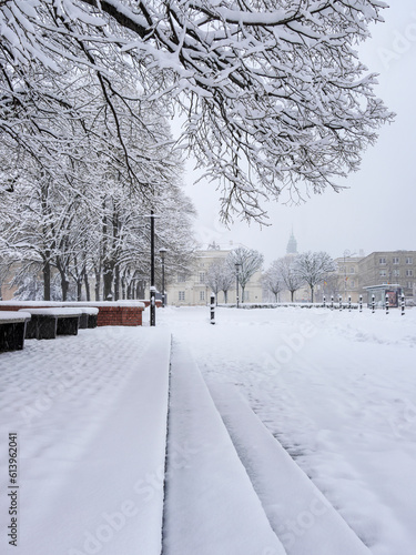 Krakowskie Przedmiescie, winter, Warsaw, Masovian Voivodeship, Poland photo