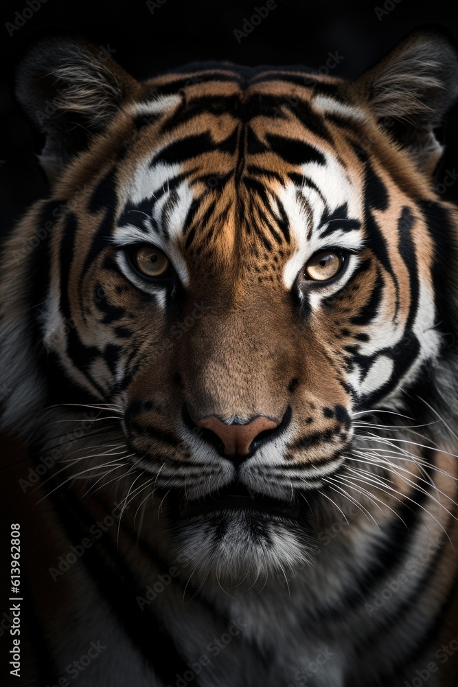 beautiful tiger staring at camera