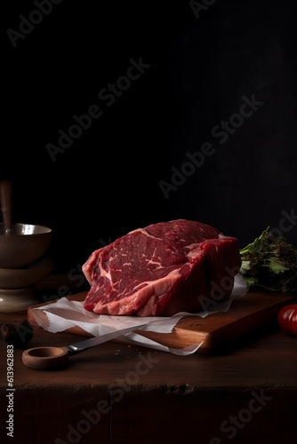 delicious piece of meat surrounded by spices