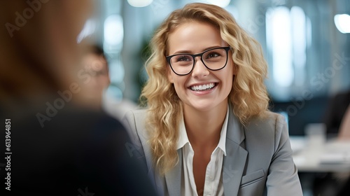 A confident financial advisor providing expert guidance with a reassuring smile, helping clients secure their financial future. generative AI