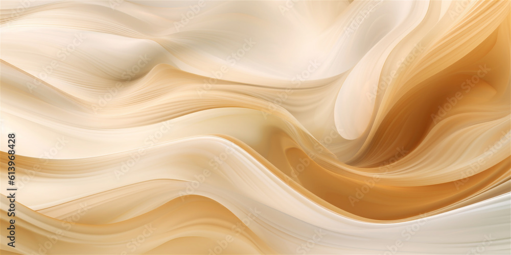 Obraz premium 3d beige abstract wave background, ai generated