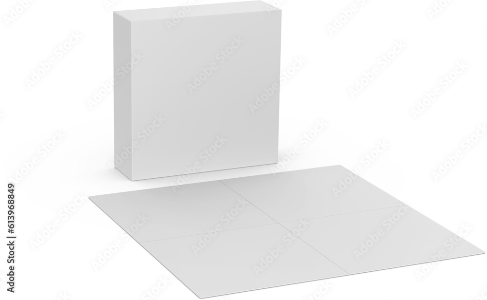 Board Game Packaging Blank Isolated 3D Rendering Board Game Packaging Blank Isolated 3D Rendering