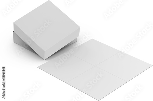 Board Game Packaging Blank Isolated 3D Rendering