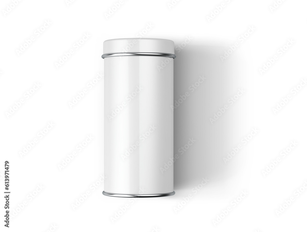 Food Gift Metal Tin Tube Box Container 3D Rendering Food Gift Metal Tin Tube Box Container 3D Rendering