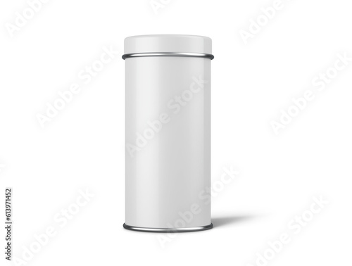 Food Gift Metal Tin Tube Box Container 3D Rendering