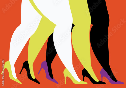 Diversity Body Positive - Plus Size is Beautiful - elegant plus size women legs with high shoe