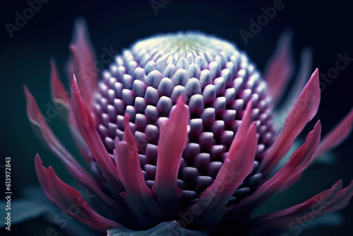 A stunning close-up of a vibrant blooming flower, showcasing intricate details and vibrant colors