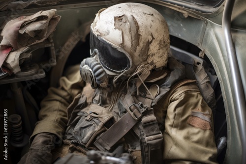 dirty old battle tank pilot