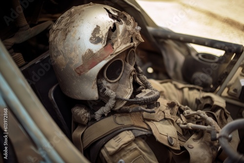 dirty old battle tank pilot