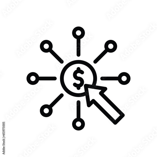 Pay per click Thin line icon - Digital Marketing - EDITABLE STROKE - EPS Vector