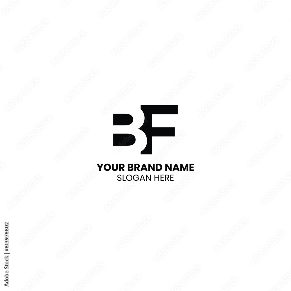 Creative letter b+f logo design and Vector Illustration Creative letter b+f logo design and Vector Illustration