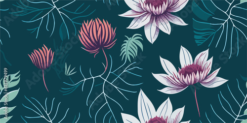 Abstract Dahlia Splendor  Vectorized Flower Patterns for Creative Exploration