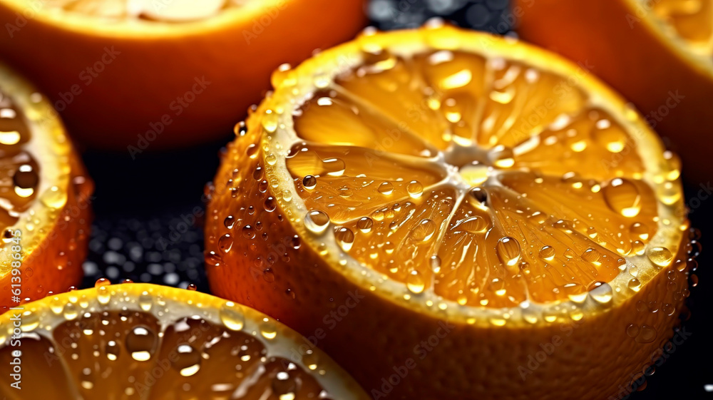 Group of oranges, water drops, super intricate details, Macro shot. Group of oranges, water drops, super intricate details, Macro shot.