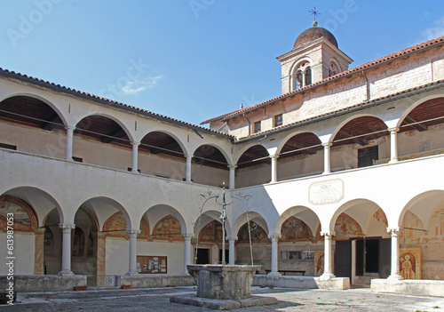 il chiostro del santuario dei Santi Vittore e Corona di Anzù, presso Feltre photo