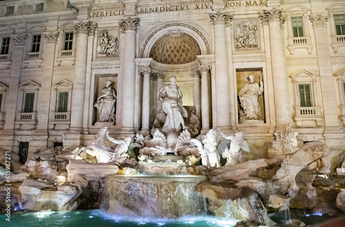 The Trevi Fountain Trevi district in Rome, Italy