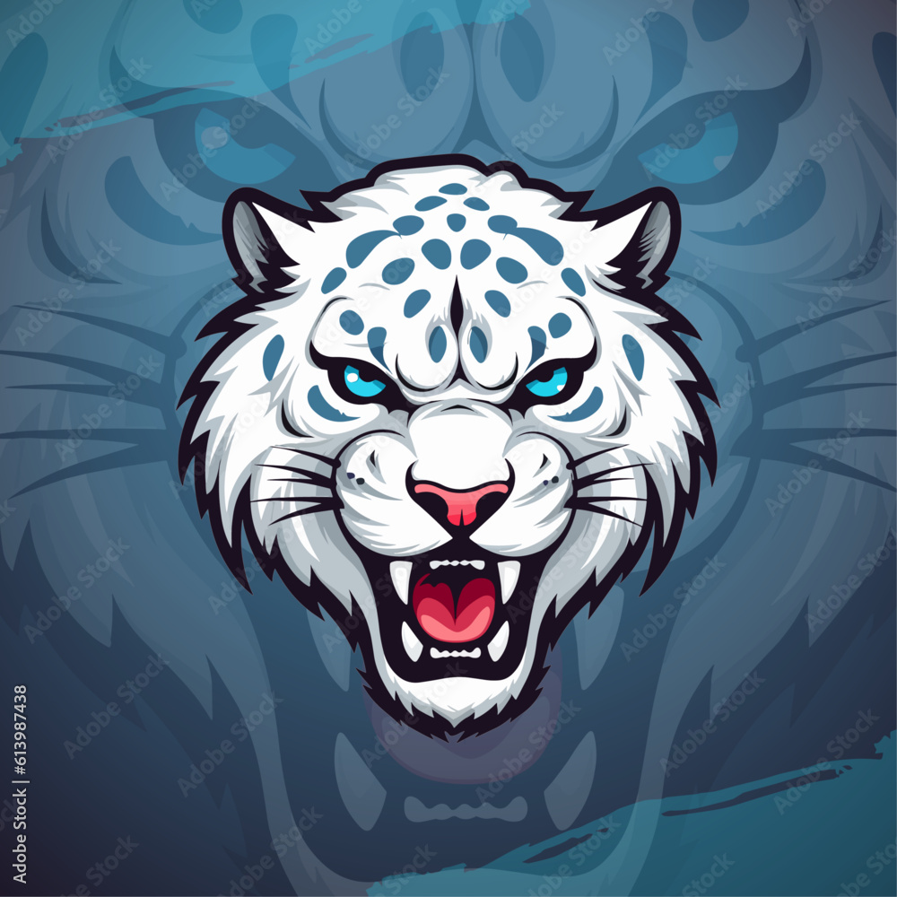 Snow Leopard: Badge and Emblem Illustration for T-Shirt Printing with a Contemporary Twist Snow Leopard: Badge and Emblem Illustration for T-Shirt Printing with a Contemporary Twist