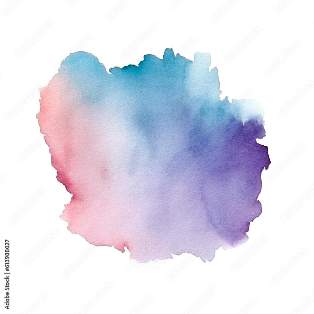 Pastel watercolor painting brush stroke isolated on transparent background. Generative ai Pastel watercolor painting brush stroke isolated on transparent background. Generative ai