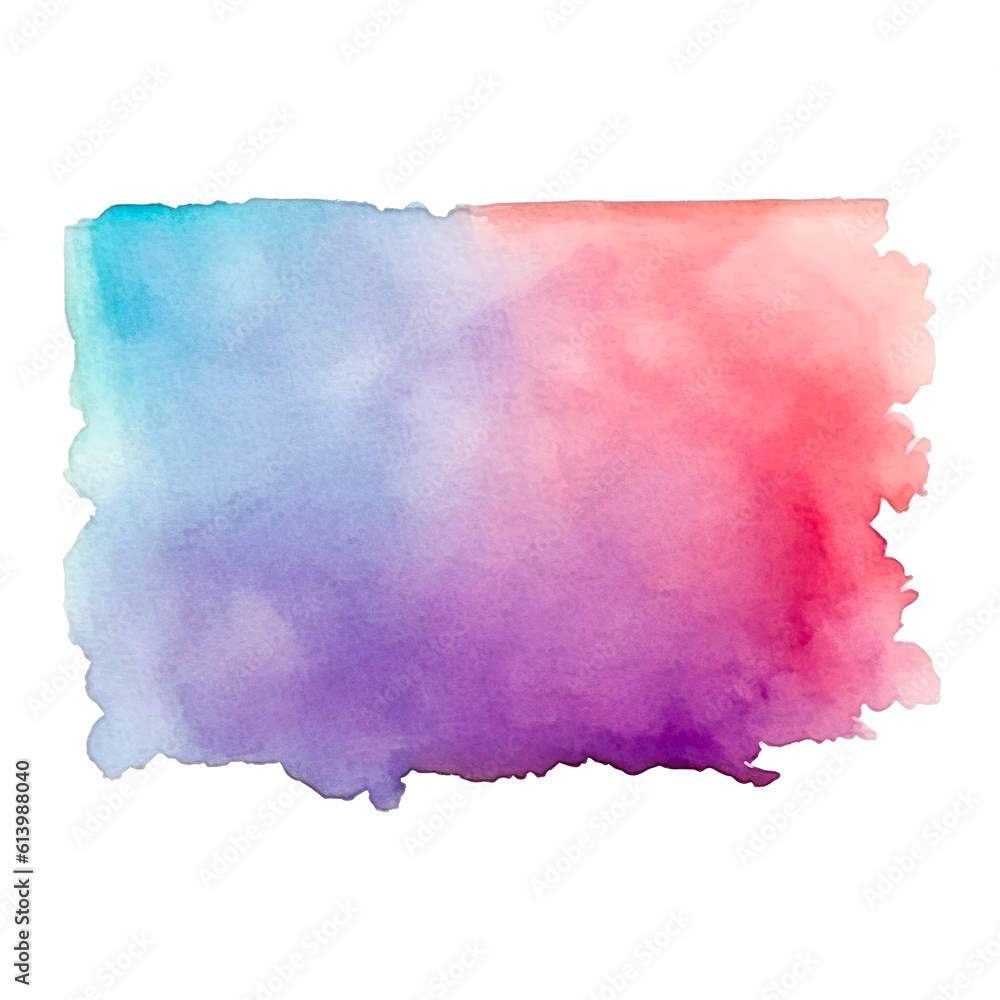 Pastel watercolor painting brush stroke isolated on transparent background. Generative ai Pastel watercolor painting brush stroke isolated on transparent background. Generative ai