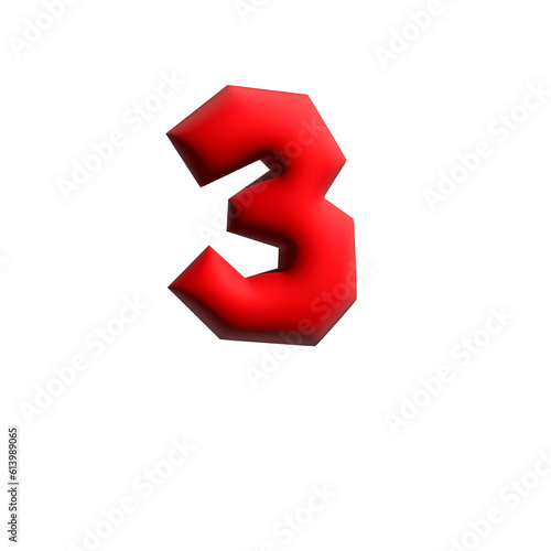 Free Download 3D Number 3 - GFXLoad