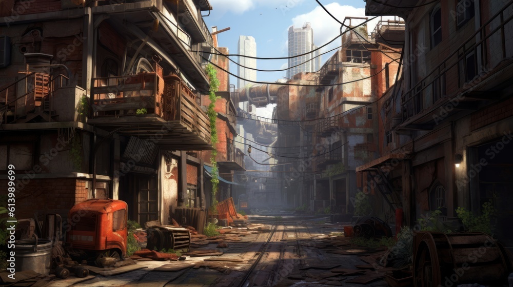 Survival City Game Environment Art