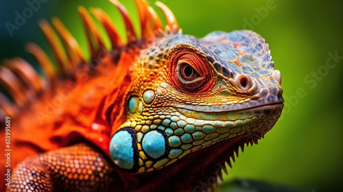 Colorful iguana Generative AI © pector