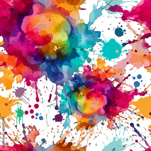 Seamless pattern of watercolor blots. Vector illustration