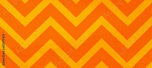 Orange Zig zag wave pattern Panorama backgrounds, Modern horizontal design suitable for Online web Ads, Posters, Banners, covers, evetns and various design works