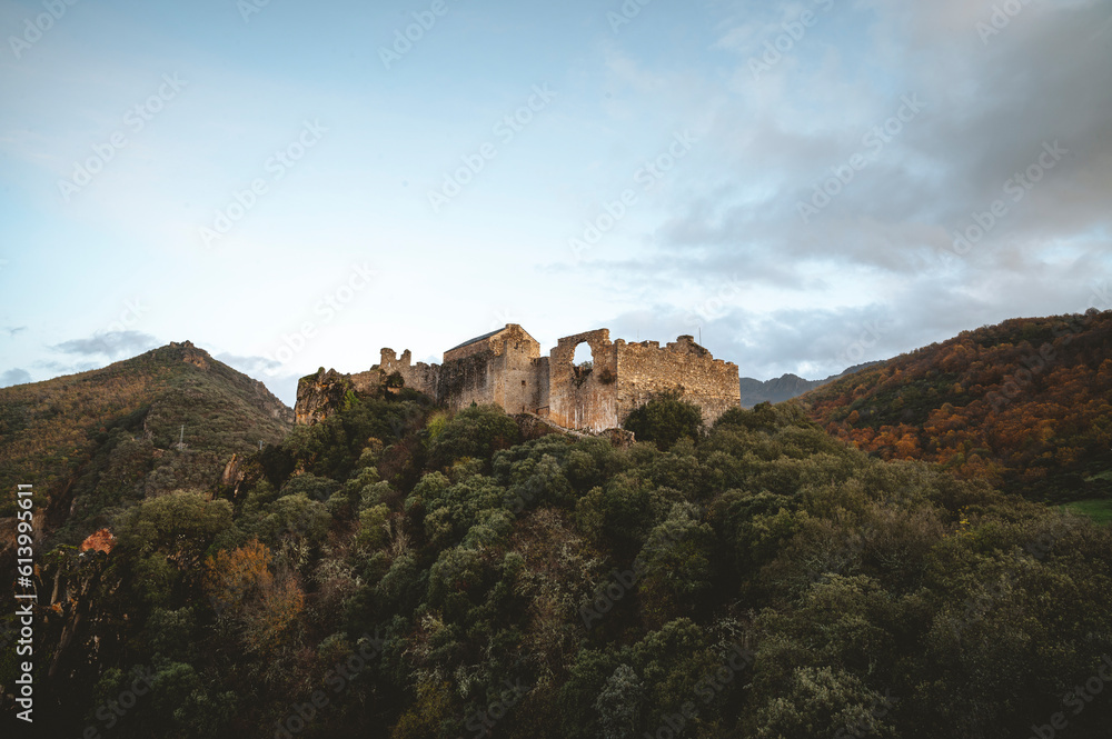 riuins of castle in the mountains riuins of castle in the mountains