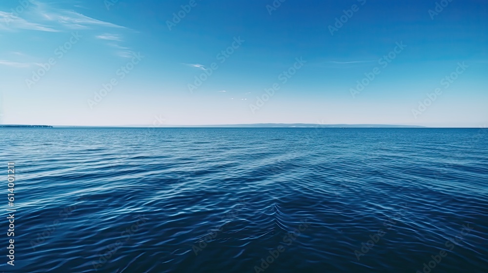 Ocean and sky. AI generated art illustration. Ocean and sky. AI generated art illustration.