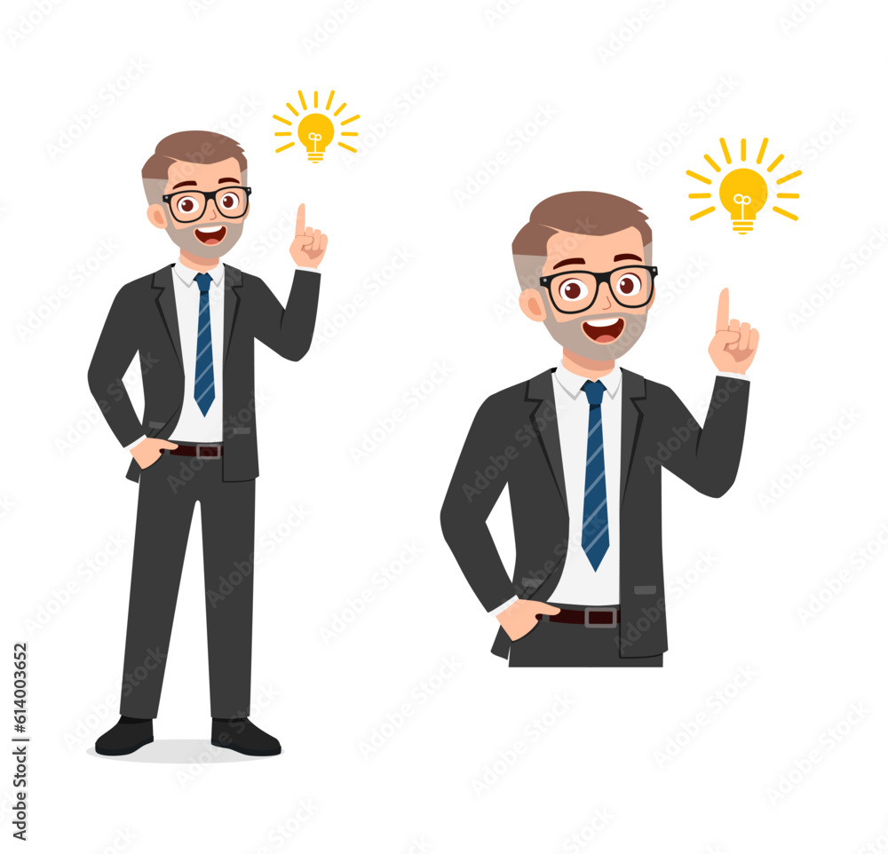 man thinking and has idea with light bulb sign man thinking and has idea with light bulb sign