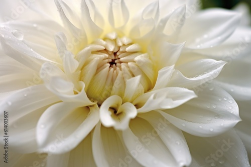 The intricate details of a blooming flower in a macro shot. Generative AI