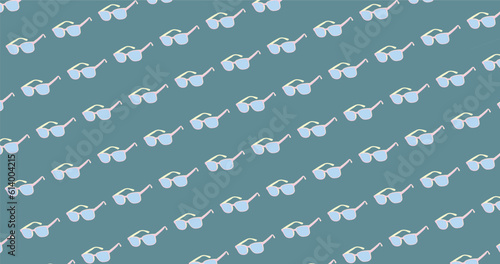 multi coloured glasses on a grey blue background