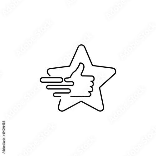 Exceed the possibilities, expectations. Vector linear icon isolated on white background.