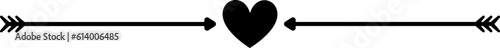 Heart Arrows Divider Line