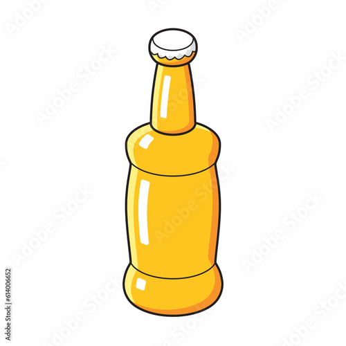 Beer bottle isolated vector illustration