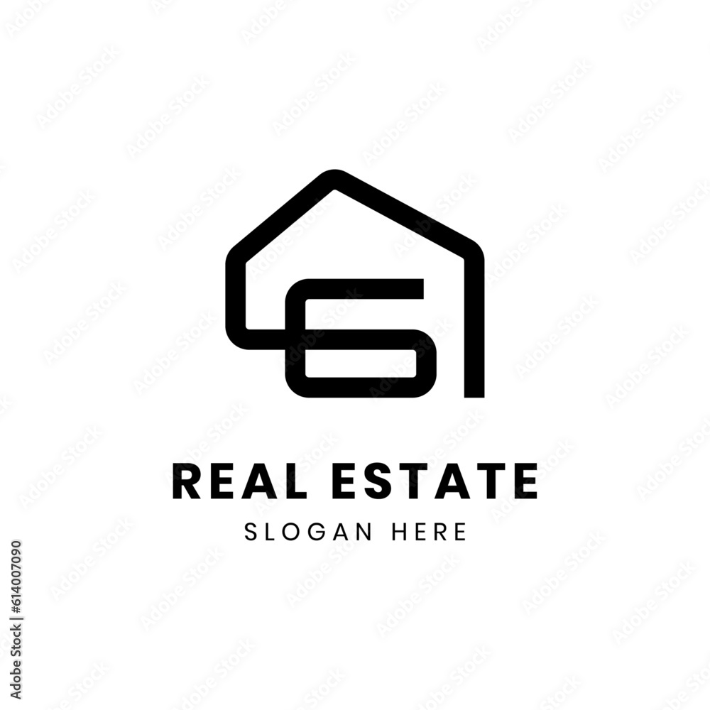 Real estate modern minimalist logo design. Real estate modern minimalist logo design.