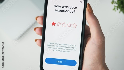Leaving a 1-star customer review. Unhappy and dissatisfied client.
