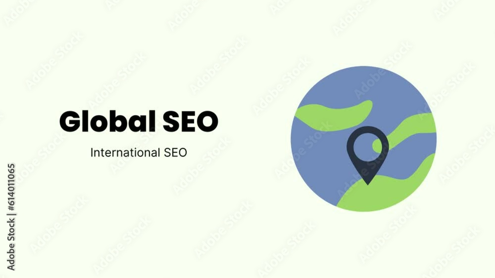 Global SEO 4K Video. Stylish Animation for Business and Marketing Global SEO 4K Video. Stylish Animation for Business and Marketing