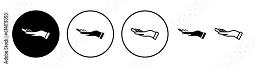 Hand icon vector. hand symbols. palm