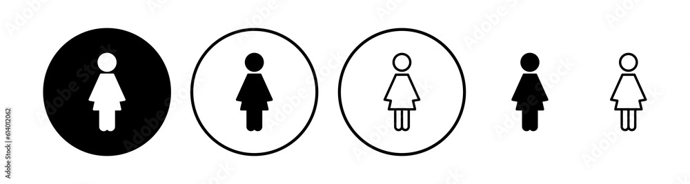 Obraz premium Female icon vector. toilet icon. restroom sign. gender