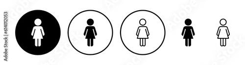 Female icon vector. toilet icon. restroom sign. gender