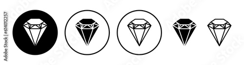 Diamond icon vector. gem icon. crystal stone