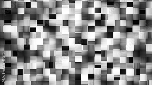 Photo black white abstract square pattern background Generative AI