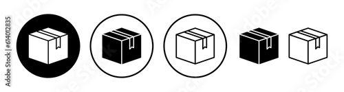 Box icon vector. Box sign. delivery package. parcel box.