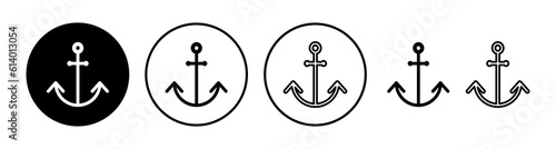 Anchor icon vector. Anchor sign. marine symbol