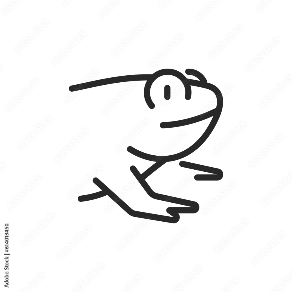 Frog Icon. Vector Outline Editable Sign for Pet Care, Animal-themed Designs and Exotic Pet Vet Clinic Services. Frog Icon. Vector Outline Editable Sign for Pet Care, Animal-themed Designs and Exotic Pet Vet Clinic Services.