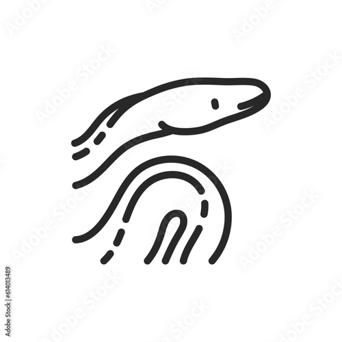 Milk Snake Icon. Vector Outline Editable Sign of Domestic Pet Snake, Perfect for Pet Shop, Terrarium Lovers, Reptile Care Resources and Vet Clinic Services.  photo