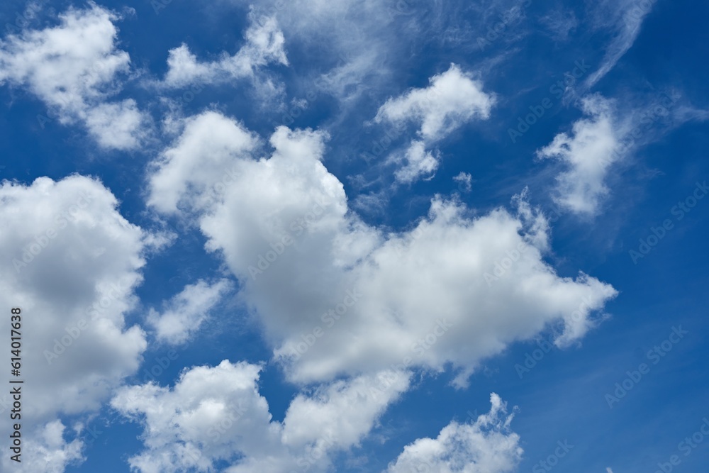 Blue sky with clouds background Blue sky with clouds background