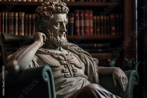 Marcus Aurelius in Deep Thought: A Moment of Stoic Reflection © Matthew